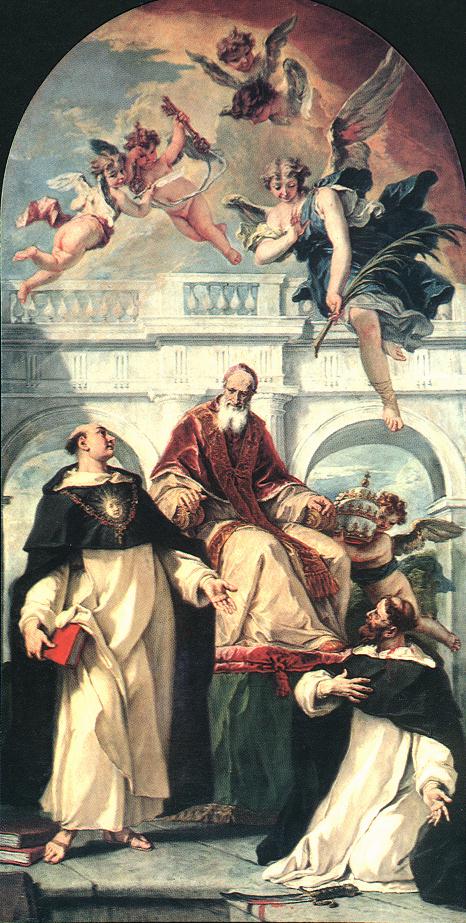 RICCI, Sebastiano St Pius, St Thomas of Aquino and St Peter Martyr